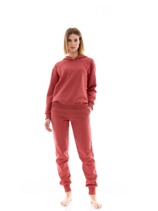 Σετ Φόρμας Fleece Κόκκινο