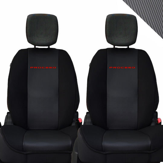 Spătar Auto 2buc Piele sintetica Negru