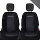 Car Seat Back 2pcs Leatherette Carbon Black