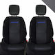 Car Seat Back 2pcs Leatherette Carbon Black