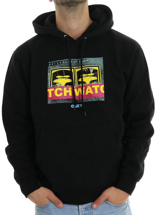 Obey Men s Sweatshirt with Hood Pockets 112843593 BLK