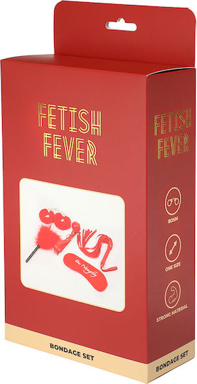 Fever BDSM Kit σε Κόκκινο Χρώμα 5τμχ