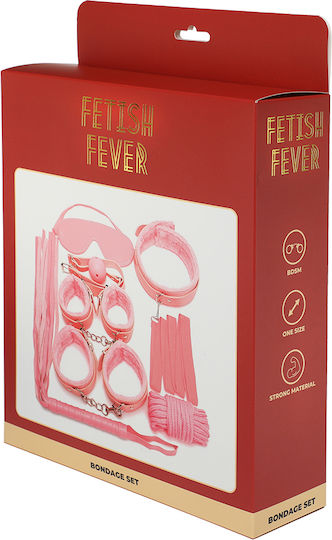 Fever BDSM Kit σε Ροζ Χρώμα 7τμχ