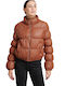 Matis Fashion Long Jachetă de femei Puffer Impermeabil Brown