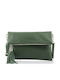Leather Women's Bag Crossbody Green