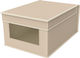 Tpster Fabric Storage Box For Clothes in Beige Color 25x35x16cm 1pcs