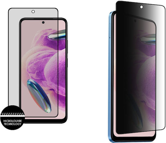 Idol 1991 9h 0.3mm Privacy Tempered Glass Μαύρο (Redmi Note 12S)