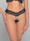 Milena by Paris Γυναικείο Sexy String Αυτοκινήτου Μαύρο