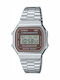 Casio Digital Men's Watch 36mm Chronograph Battery with Silver Metal Bracelet