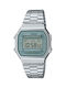 Casio Digital Watch Chronograph Battery with Silver Metal Bracelet