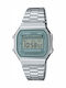 Casio Vintage Collection Digital Men's Watch 36mm Chronograph Battery with Silver Metal Bracelet