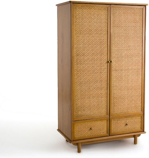 Double Door Wardrobe Orient Solid pine wood 59x109x188cm