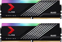 PNY Mako RGB 32GB DDR5 RAM mit 2 Modulen (2x16GB) und Geschwindigkeit 6400 für Schreibtisch