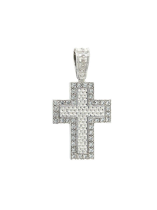 Xryseio Women's White Gold Cross 14K