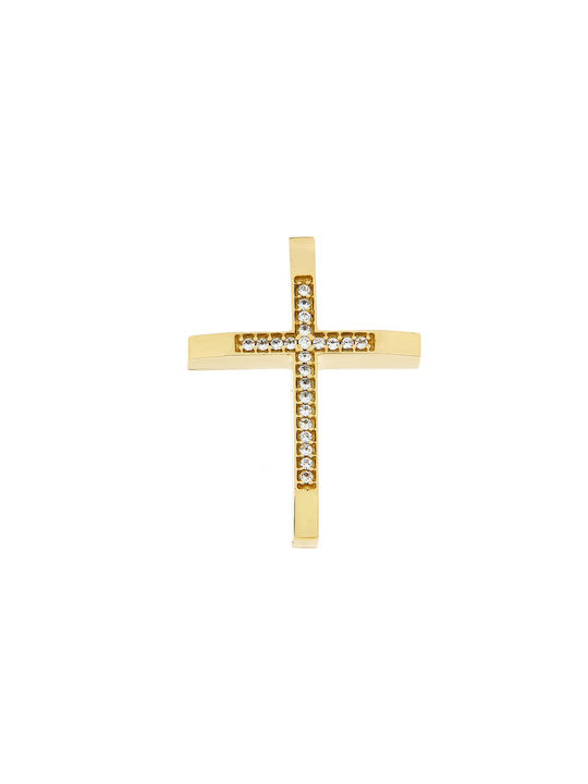 Daskalakis Damen Gold Kreuz 14K