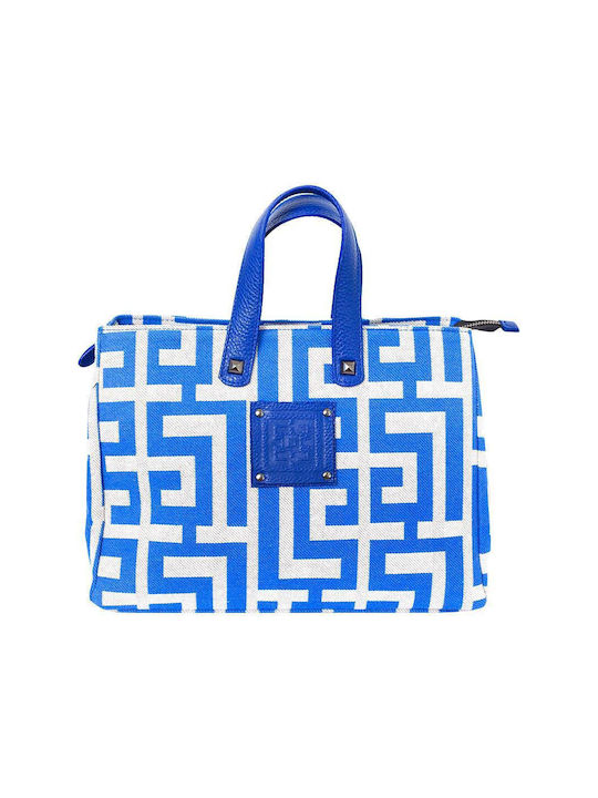 Midneto Theseus Leather Women's Bag Hand Blue