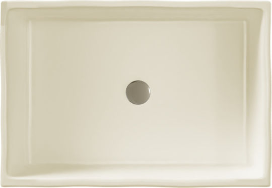Sanitec Castello Deasupra Blatului Chiuvetă din Material Sintetic 52x39x13cm Ocra