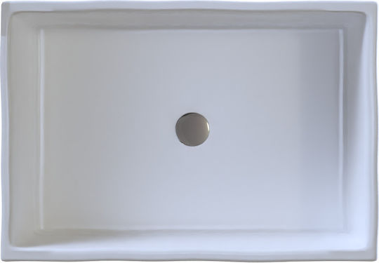 Sanitec Castello Deasupra Blatului Chiuvetă din Material Sintetic 52x39x13cm Alb