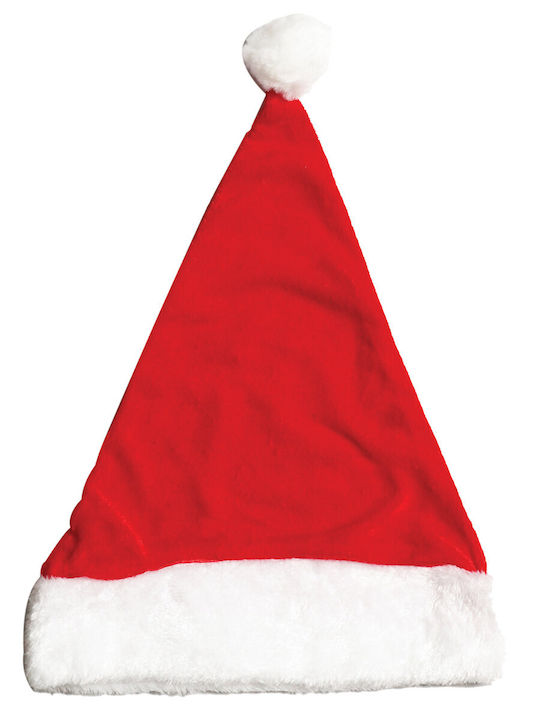 Christmas Caps Red with Pattern Santa Claus 25x36cm. 4pcs