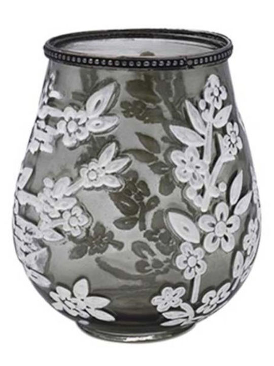 La Belle Maison Kerzenhalter Glas in Grün Farbe 15,5x15,5x19cm D1046