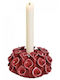 La Belle Maison Kerzenhalter für Teelichter Porzellan in Roter Farbe 10x10x13cm D979