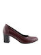 Milanos Leather Burgundy Heels