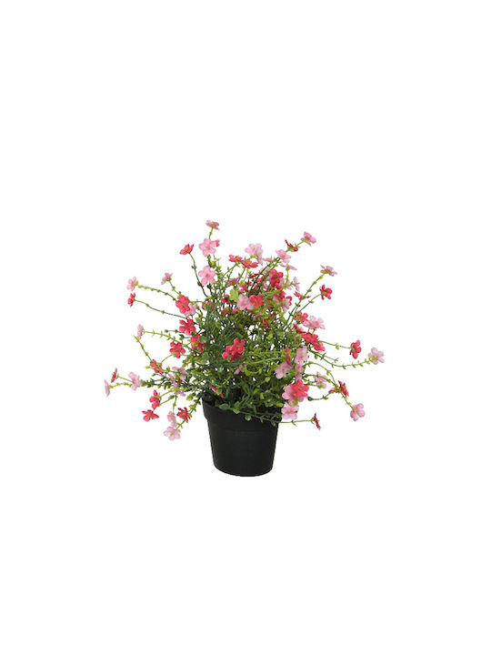 Artificial Plant in Small Pot Pink 28cm 1pcs