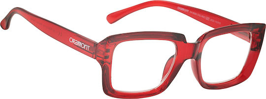 Oramont Women's Reading Glasses +2.25 in Red color EA9082RED225O