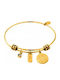 Natalie Gersa Women's Bracelet Handcuffs from Stainless Steel Gold Plated 21cm