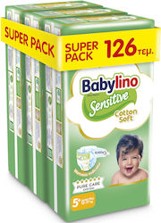 Babylino Sensitive Cotton Soft № 5+ за 12-17kgkg 126бр Babylino Sensitive Cotton Soft № 5+ за 12-17kgkg 126бр