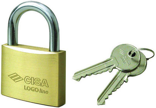 Cisa Padlock Brass with Key 30mm 1pcs