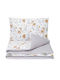 Babyboom Set Duvet Crib Cotton Deer / grey 120x90cm