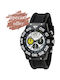 Jacques Farel Watch Battery with Black Rubber Strap