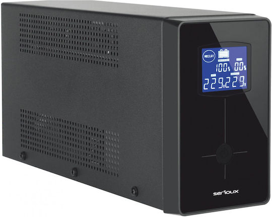 Serioux SRXU-LCD1200LI UPS Line-Interactive 1200VA 720W With 4 Schuko Outlets