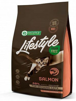 Lifestyle Суха Храна без Зърнени за Млади Котки с Сьомга 7кг