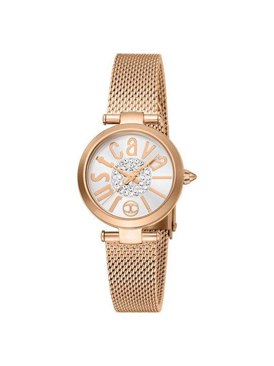 Just Cavalli Time Watch with Pink Gold Metal Bracelet