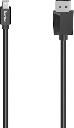 HAMA Кабел DisplayPort мъжки - mini DisplayPort мъжки 1.5м Черен (00200710)
