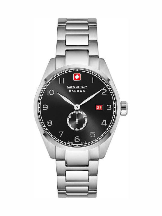 Swiss Military Hanowa Herrenuhr Batterie mit Silber rostfreiem Stahlarmband