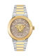 Versace Medusa Infinite Two Ανδρικό Ρολόι Μπαταρίας με Καφέ Μεταλλικό Μπρασελέ