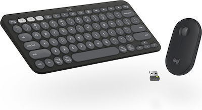 Logitech Pebble 2 Fără fir Set tastatură și mouse Engleză US