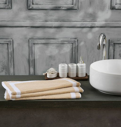 Blanc de Blanc Hotel Bathroom Mat Beige 50x75cm