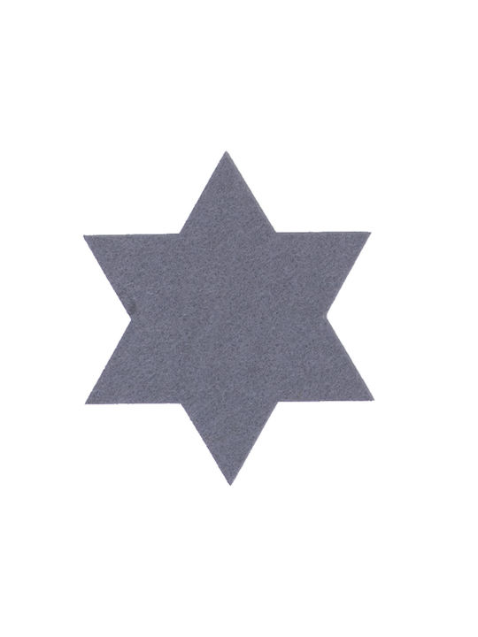 Nef-Nef Homeware Felt Star Set Weihnachtliche Platzsets Stoff Gray L50xB50xD50cm. 2Stück