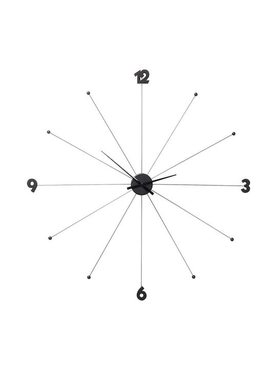 Kare Design Ρολόι Τοίχου Μαύρο Ø100cm