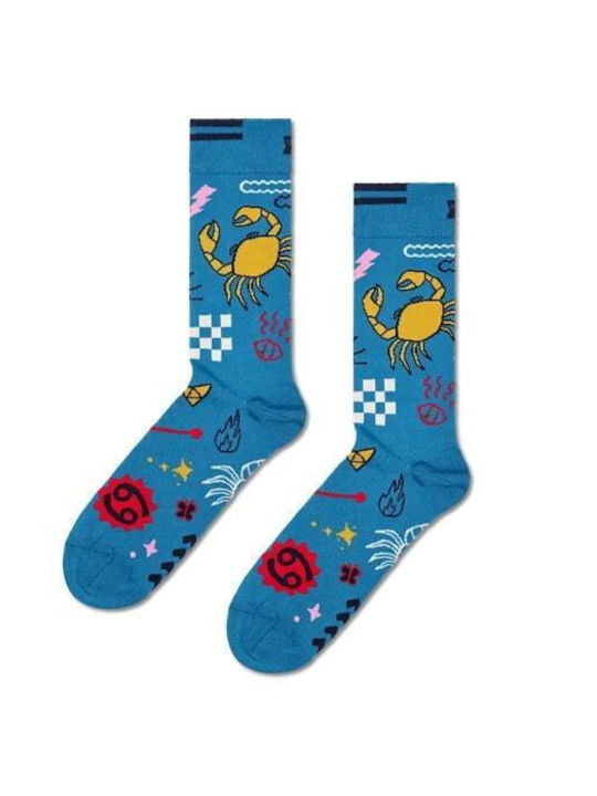 Happy Socks Cancer Κάλτσες με Σχέδια Μπλε