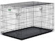Crate Συρμάτινο Κλουβί Σκύλου με 2 Πόρτες Μαύρο 122x74x80cm