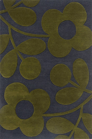 Orla Kiely Sprig Stem Covor Rectangular Marine Grey-Green