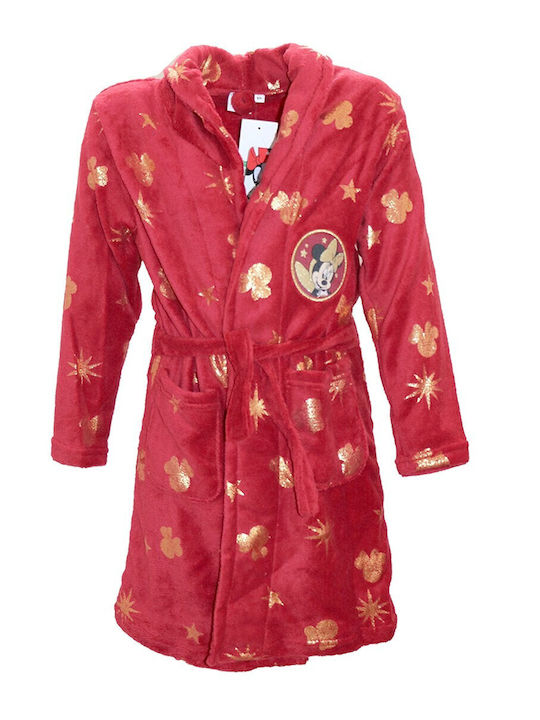 Disney Kids' Robe Winter Fleece red