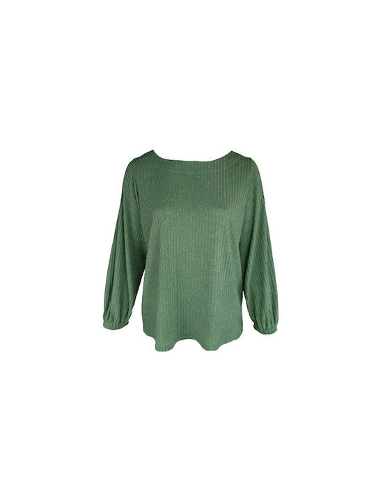 Ossigneno Women's Blouse Long Sleeve Green