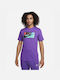 Nike Club Herren Sport T-Shirt Kurzarm Lila