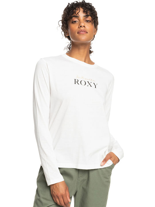 Roxy Γυναικεία Μπλούζα Μακρυμάνικη SNOW WHITE